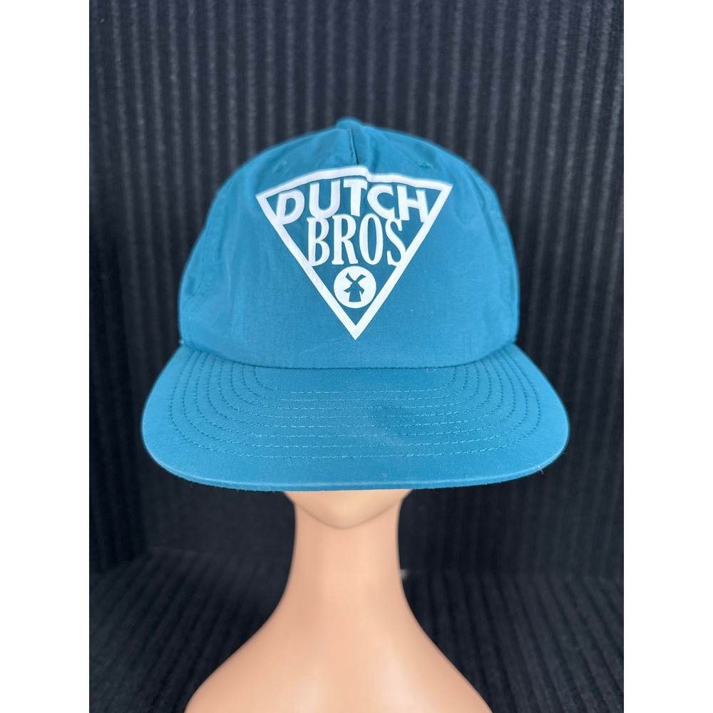 Dutch Bros Coffee Blue Nylon Unstructured Snapback Hat Cap Mens